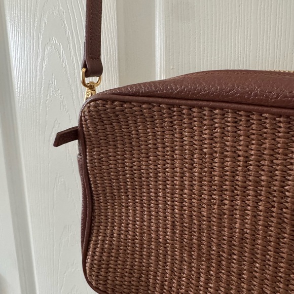 Quince Handbags - Quince Italian Leather & Raffia Crossbody